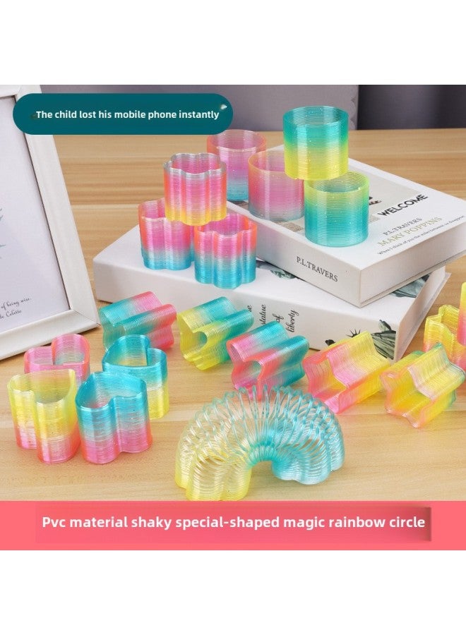Small Size Special-shaped Glitter Transparent Rainbow Circle 24 Tablets/box Hot Toy Polygon Rainbow Circle Wholesale-Color:Small Size Special-shaped Rainbow Circle (random Mixed Style)-Specifications:Default  - Image 2