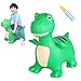 INPANY Bouncy Horse Dinosaur Hopper Toys for 2 Year Old Boy Toddlers Bouncing Animal Inflatable Hopping Buddies for Kids Ride on Rubber Bouncer Indoor Outdoor Birthday Gifts Toy for 3 4 Yr Girl - Image 3