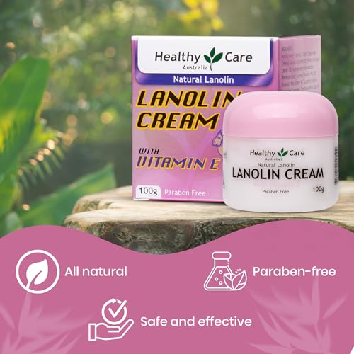 Healthy Care Natural Lanolin & Vitamin E Cream 100g (Made in Australia) - Image 3