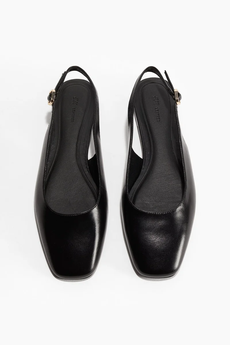 H&M Leather slingbacks
