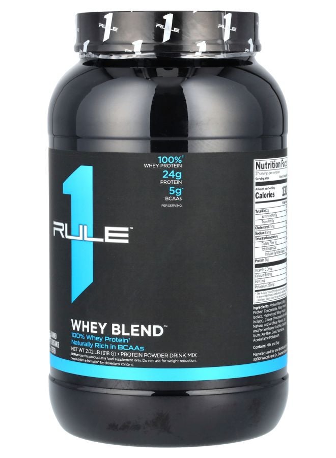 Rule One Proteins Whey Blend Protein Powder Drink Mix Cafe Mocha 2.02 lb (918 g) - Image 2