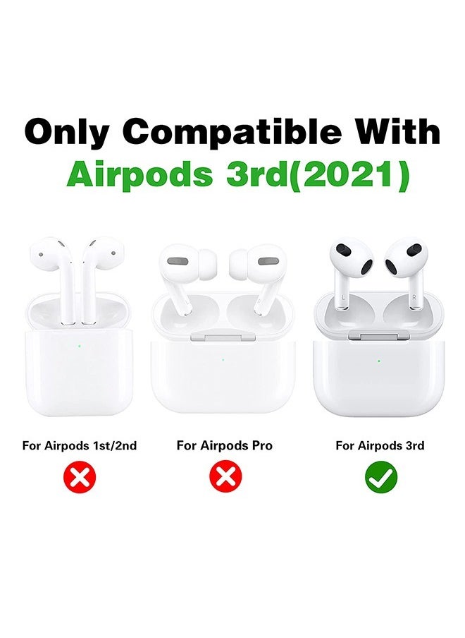 Generic - Transparent Glitter Butterfly Headphone Cover Suitable For Air Pod 3 (2021), Apple Bluetooth Wireless Earphone Protection Case, Retro Butterfly Pendant Decoration (White) - Image 1