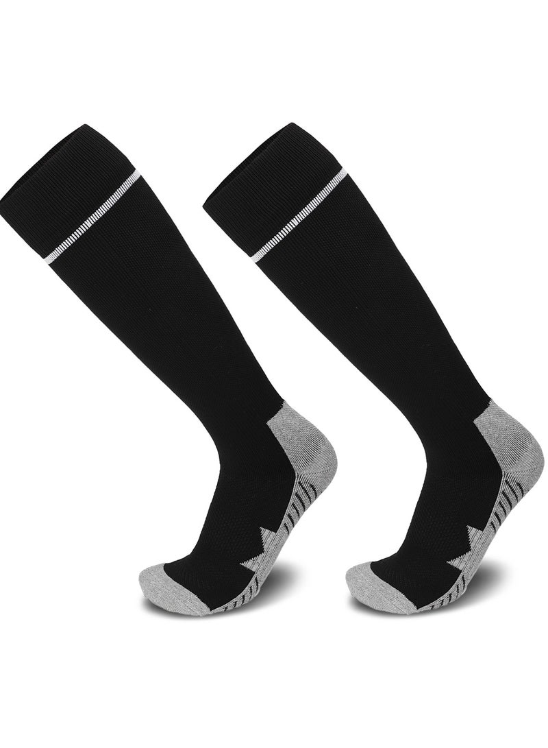 جناح السماء جوارب كرة القدم للرجال (1/2/3/4 زوج) وسادة رياضية، قابلة للتنفس، مريحة، مضادة للانزلاق، حماية من الوسادة، امتصاص العرق، جوارب رياضية للأطفال والشباب والبالغين - Image 1