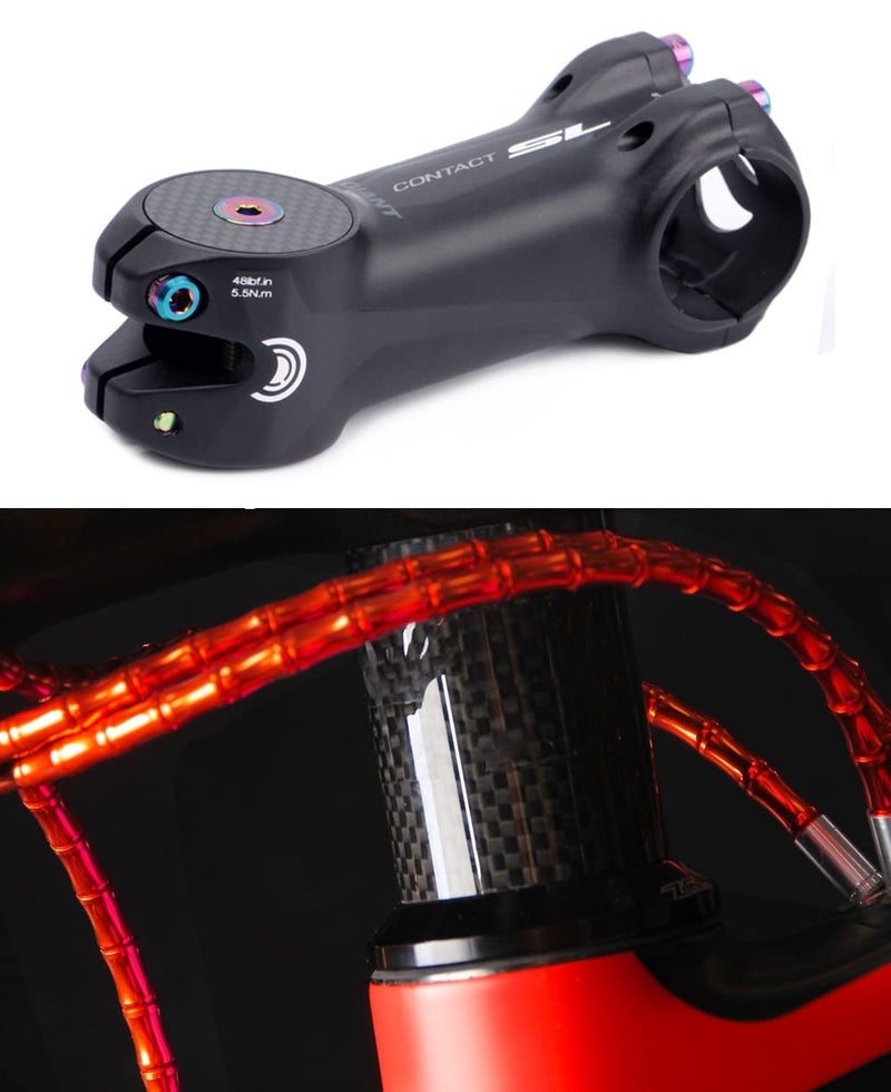 CYCEARTH Bike 3K Carbon Fiber Headset Spacer Kit 3 5 10 15 20mm+ Headset Top Cap + Star Nut + Titanium Bolt Fits 1-1/8 Inch 28.6mm Stems and Forks - Image 3