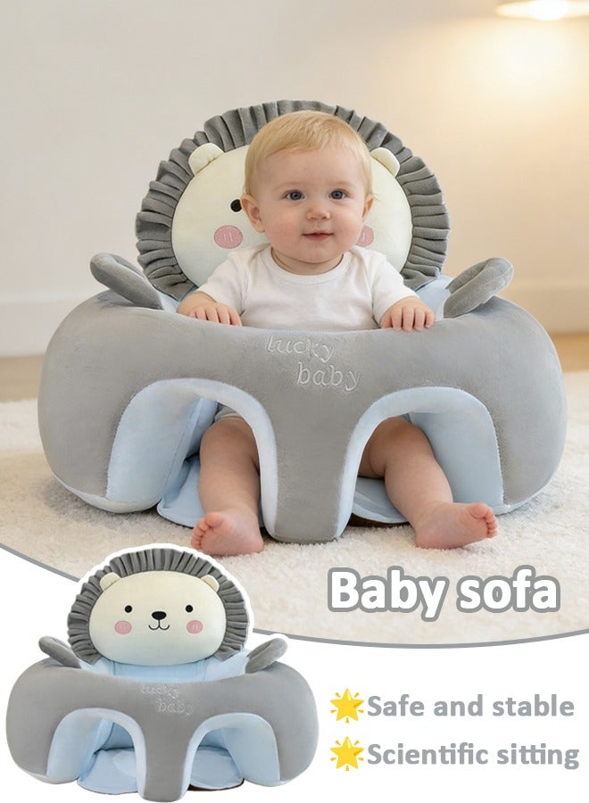 XiuWoo Baby Seat Chair Children's Plush Chair Sofa Chair for Children's Room Baby Seat Aid Support Seat Learning Sitting Safety Seat Cushion Cuddly Toy Animal Children's Chair Plush Toys Toddler Furniture - Image 1