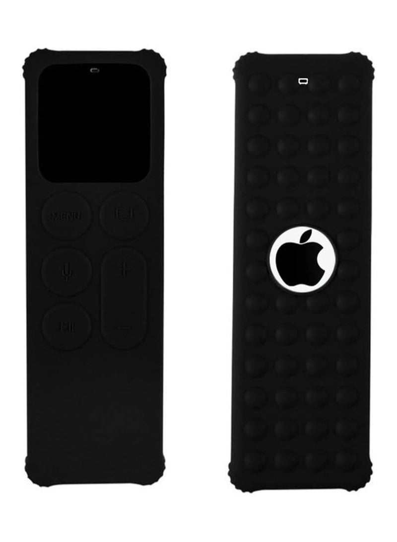 TV Box Case with Remote Case Compatible with Apple TV 4K 5th / 4th, SYMOTOP Shock Proof TV Box Cover and Siri Remote Silicone Protective Cover Compatible with Apple TV 4K 4th 5th Generation - Black  - Image 2