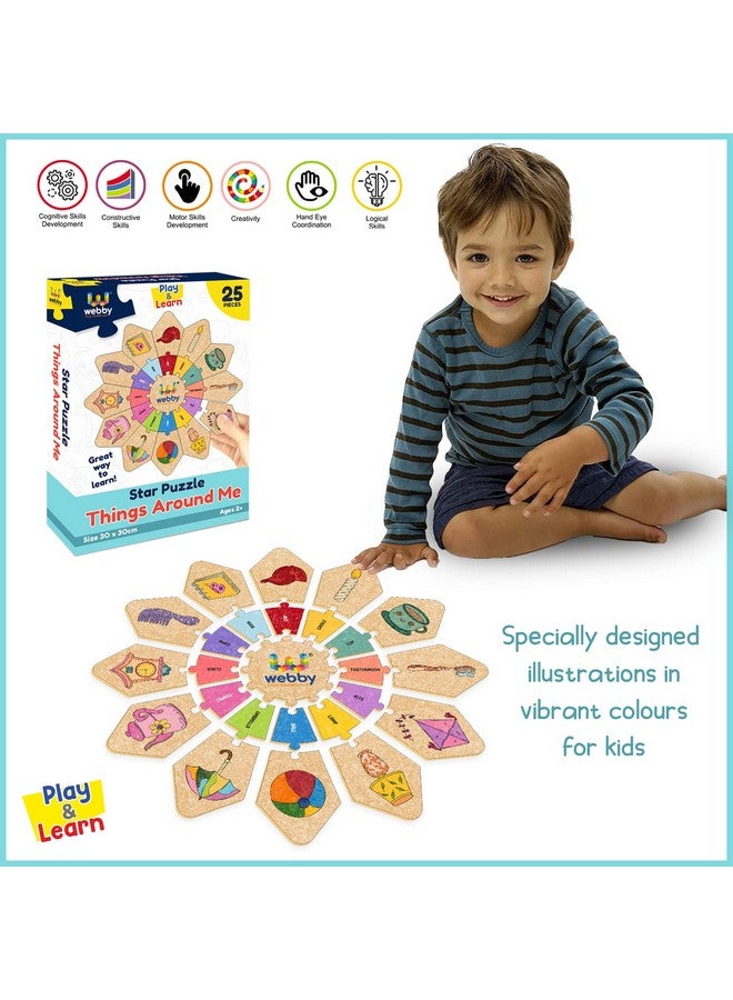Webby Things Around Us - Star Jigsaw Puzzle, Montessori Early Educational Pre School Puzzle Toy for 2+ Years Kid (25 Pcs) - Image 5
