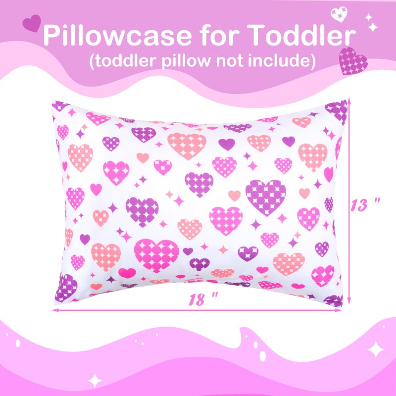 Uomny Toddler Pillowcases For Girls 13X18 12X16 14X19 Love And Heart Baby Pillow Case 2 Pack Small Pillow Covers For Travel Pillow - Image 4