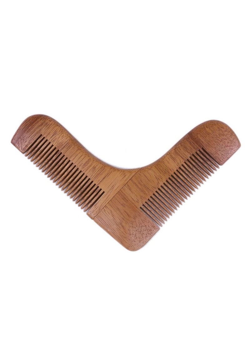 The Beard Shaper - Facial Hair Shaping Tool Wood Style Brown - Image 1