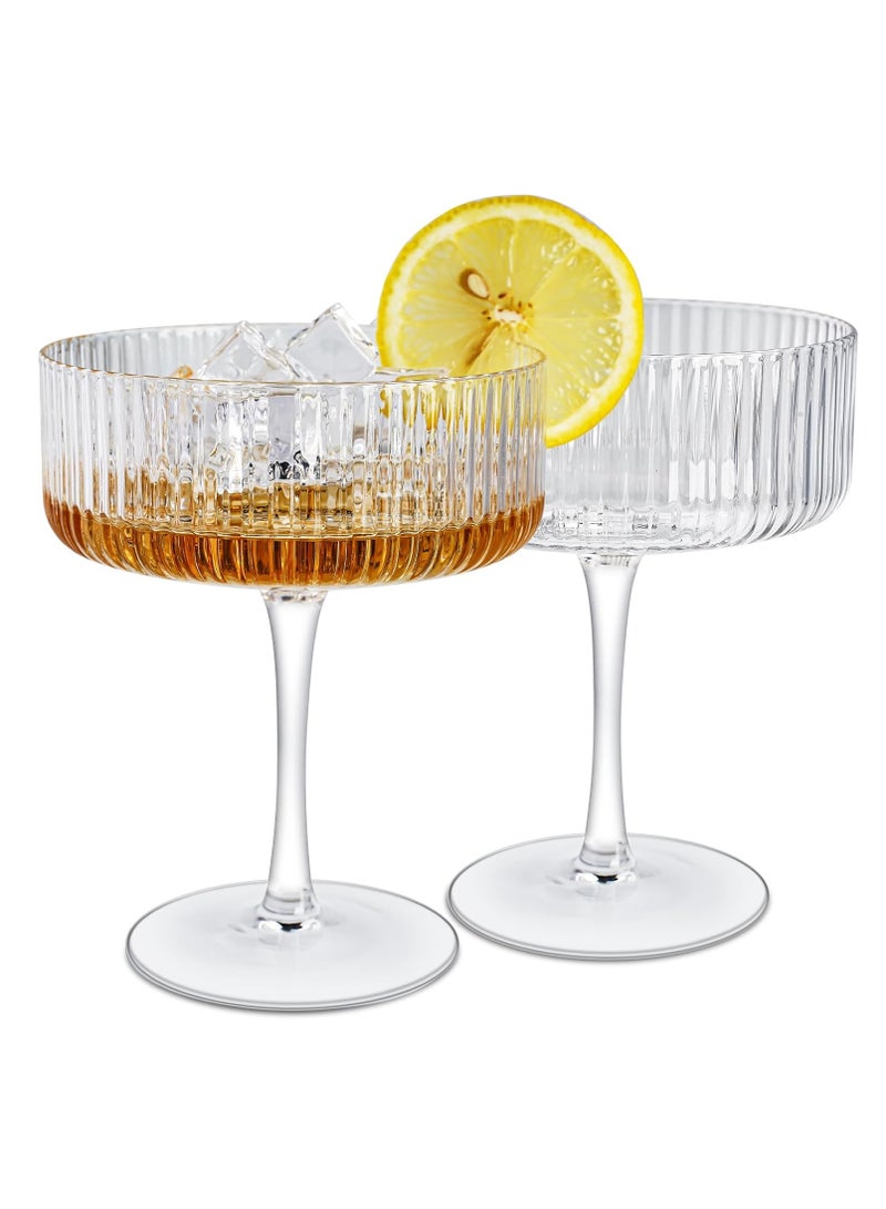 طقم كاسات زجاج مضلع 6 قطع متعدد الاستخدام (شفاف) - Image 3