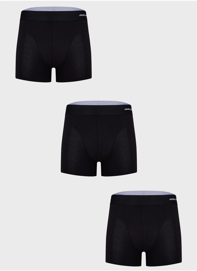 JACK & JONES jacbasic bamboo 3 pack logo trunks