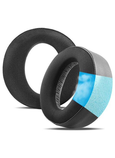 Cooling-Gel Earpads Cushions Replacement for Sony Playstation 5 Pulse PS5 3D Wireless Headset, Ear Pads Cushions with Noise Isolation Foam Black 1-Pair