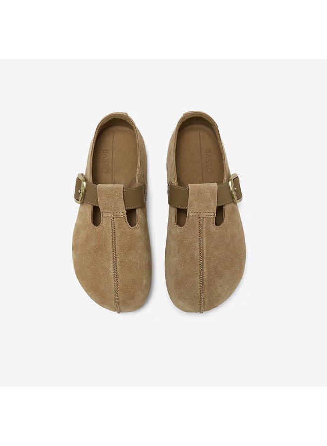 Basto 26 Spring Birkenstock Vintage Outdoor Flat Casual Shoes Women Slip-on B9539am6 Camel Size 39 - Image 2