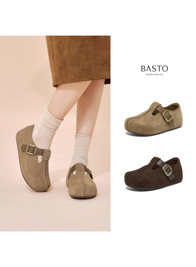 Basto 26 Spring Birkenstock Vintage Outdoor Flat Casual Shoes Women Slip-on B9539am6 Camel Size 39 - Image 1