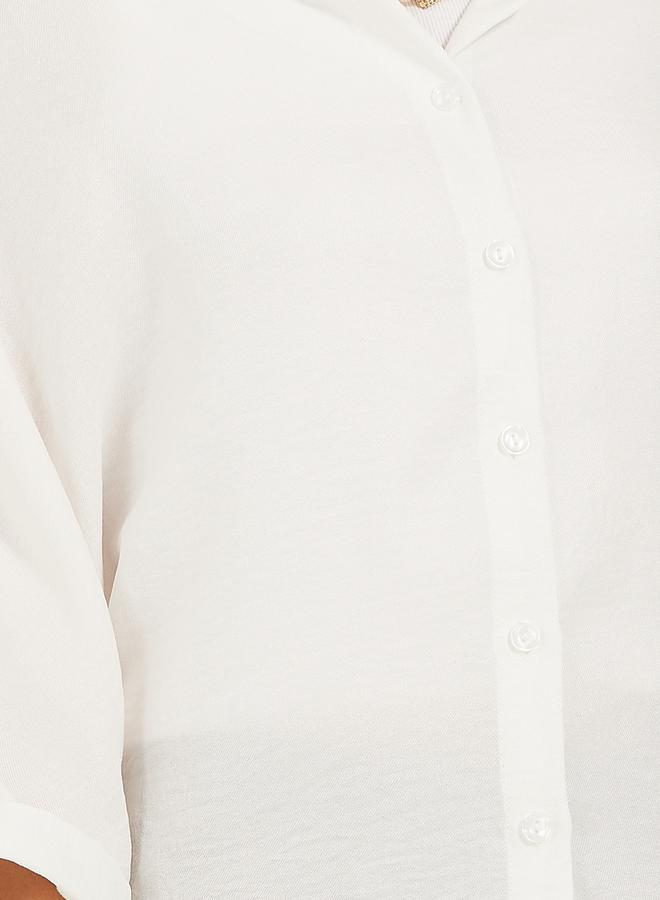 ستايلي قميص بأكمام 3/4 مجعدة بقصة واسعة - Image 5