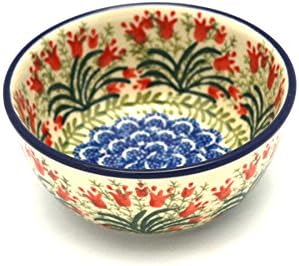 Polish Pottery Gallery Polish Pottery Bowl  Ice CreamDessert  Crimson Bells - Image 1