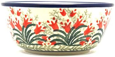 Polish Pottery Gallery Polish Pottery Bowl  Ice CreamDessert  Crimson Bells - Image 2