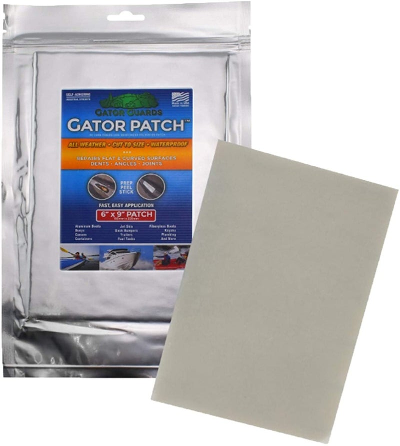 Gator Guards Gator Patch Fiberglass Reinforced Repair Patch - Repairs Holes, Dents & Cracks on Multiple Surfaces - DIY Prep, Peel & Stick - 3 Sizes - USA Made - Image 1
