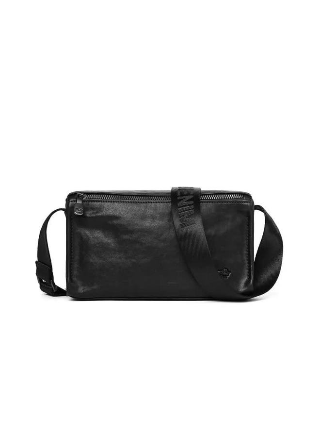 American Bison Men's Leather Crossbody Bag Business Genuine Leather Shoulder Bag Casual Fashion Small Black Bag - Image 3