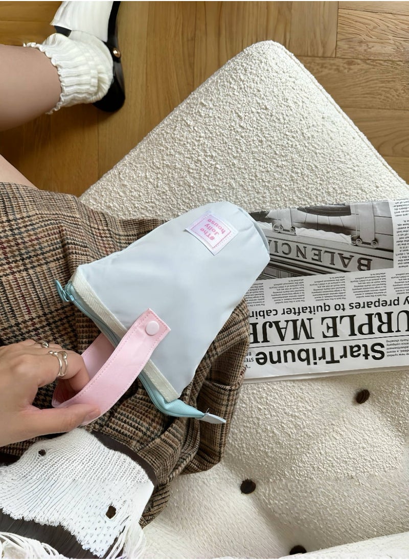 Paraphrase Pink & Mint Green Multi-Functional Foldable & Standable Pencil Case – Cute Storage Pouch & Makeup Brush Holder for School, Travel, and Daily Use  - Image 5