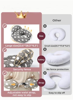 bbet Nursing Pillow for Breastfeeding, Plus Size Breastfeeding Pillows for More Support, with Adjustable Waist Strap and Removable Cotton Cover, Spring Leaves  - Image 5