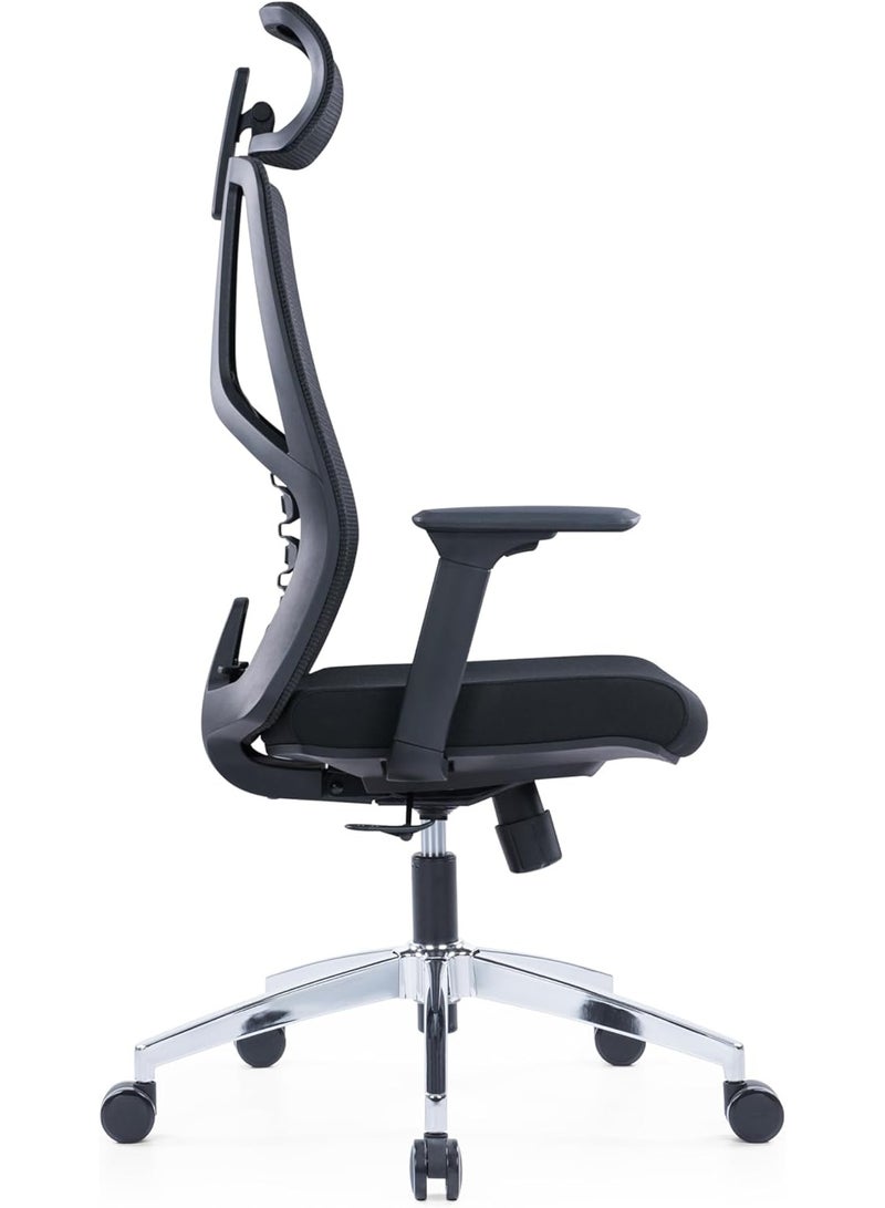 Kaliber Office Chair with Lumbar Support and Adjustable Armrests for Enhanced Comfort and Posture Support - Image 3