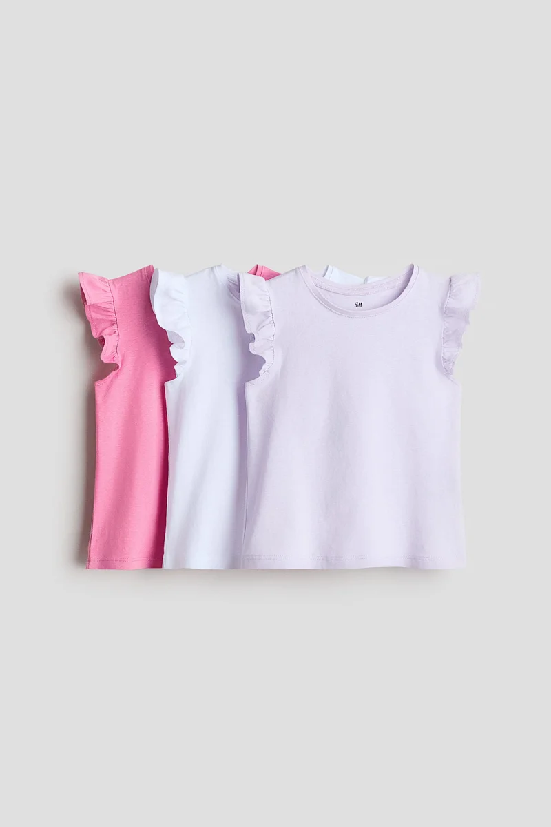 H&M 3-pack flutter-sleeved tops