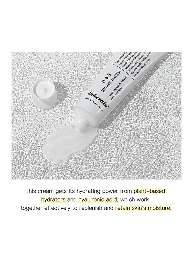 ليكرين - 345 Relief Cream ، كريم الإصلاح المكثف 345 ، كريم حاجز مرطب مهدئ للوجه ، كريم للوجه ، كريم للوجه ، العناية بالبشرة للبشرة الجافة والحساسة - ترطيب دائم وإصلاح الحاجز 50 مل - Image 1