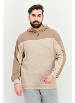 Adidas Men Sportswear Fit Long Sleeves Running Sweatshirt, Tan  - Image 1