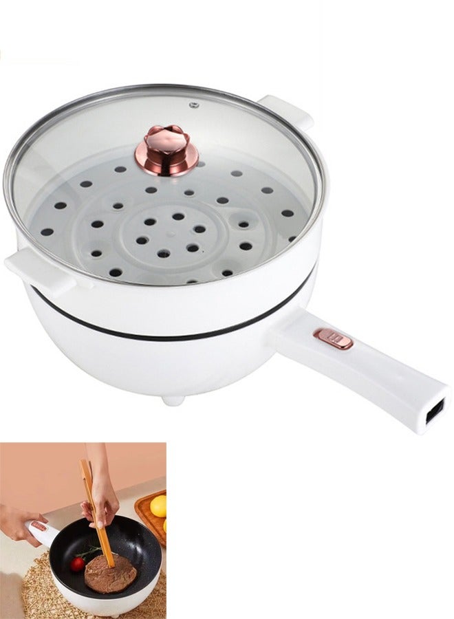 طباخ كهربائي متعدد الوظائف الكل في واحد غير لاصق الكهربائية الساخنة وعاء الأرز طباخ المعكرونة وعاء ستيك رامين الأسرة هدية النوم الأساسية - Image 1