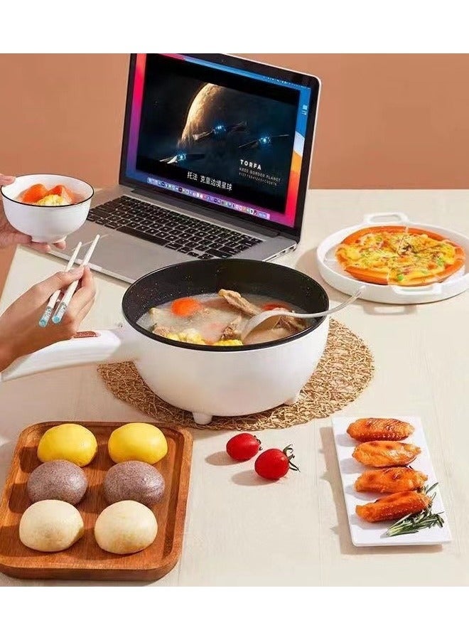 طباخ كهربائي متعدد الوظائف الكل في واحد غير لاصق الكهربائية الساخنة وعاء الأرز طباخ المعكرونة وعاء ستيك رامين الأسرة هدية النوم الأساسية - Image 4