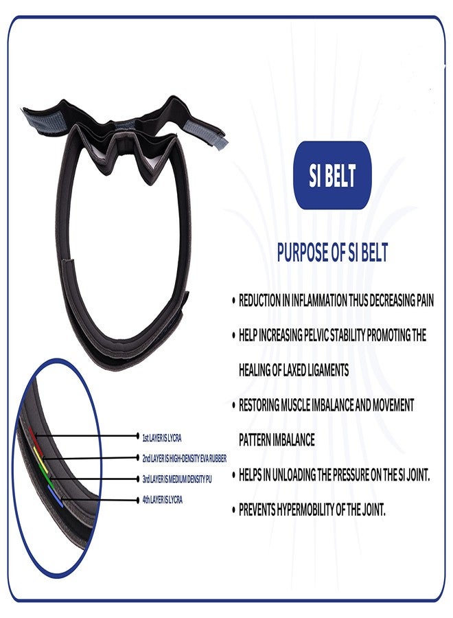 ORTHOCURE SI Belt, Sacroiliac Joint Belt for Back Pain, Hip Pain, Sacroiliac Joint Dysfunction Belt, Size- M (Fits 34” to 40” Hip Measurement) - Image 4