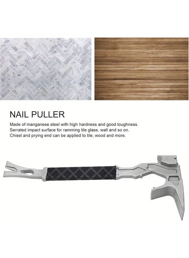 15 Inch Multi Function Demolition Tool Pry Bar Hammer Chisel Wrecking Bar Nail Puller - Image 3