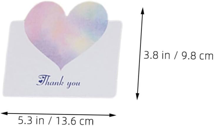 DOITOOL 60pcs Heart Shape Birthday Blessing Cards with Colorful Envelopes, Blank Message Greeting Cards for Holiday and Festival Wishes, Multi- for Party and Personal Use - Image 2