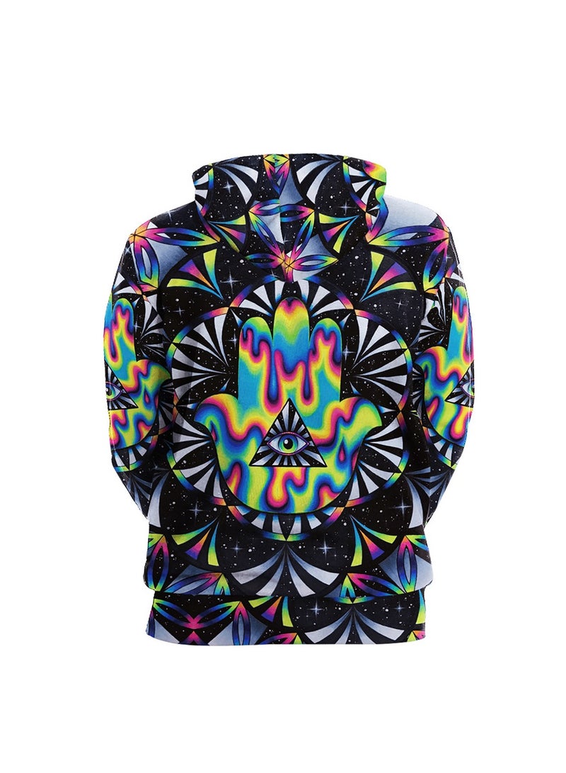 Loquat Squality 3D Printing Long Sleeved Hoodie Men/Women Multicolour - Image 2