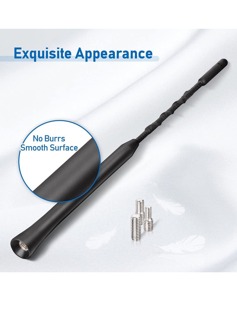 Car Antenna, Universal Replacement Radio Aerial Mast, AM/FM/DAB, Rod Roof Antenna with M4 M5 M6 Screws 23cm - Image 5