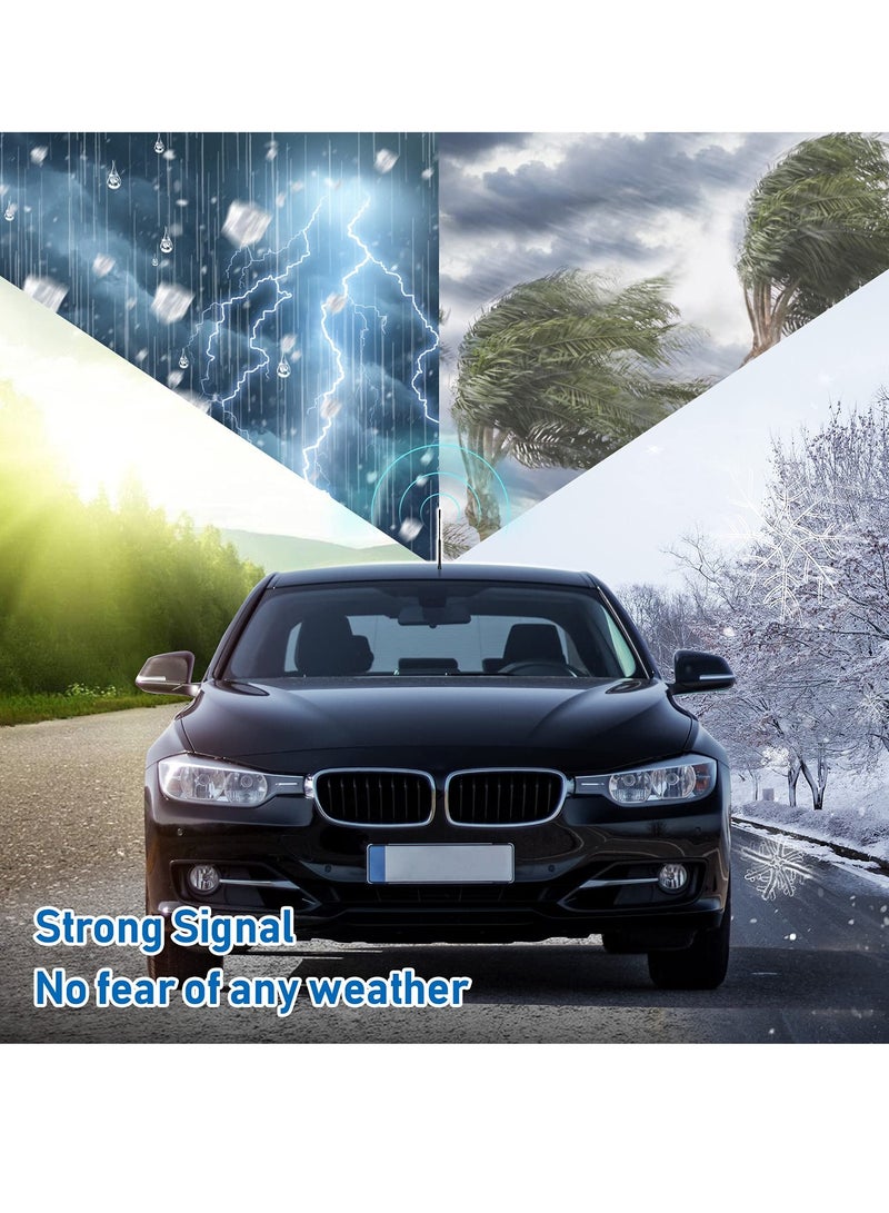 Car Antenna, Universal Replacement Radio Aerial Mast, AM/FM/DAB, Rod Roof Antenna with M4 M5 M6 Screws 23cm - Image 3