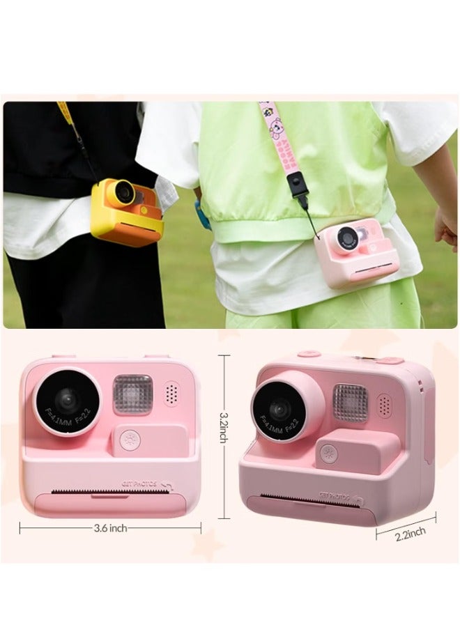 Mafiti Kids Instant Print Camera - 48MP, Zero Ink, and Selfie Mode (Pink) - Image 2