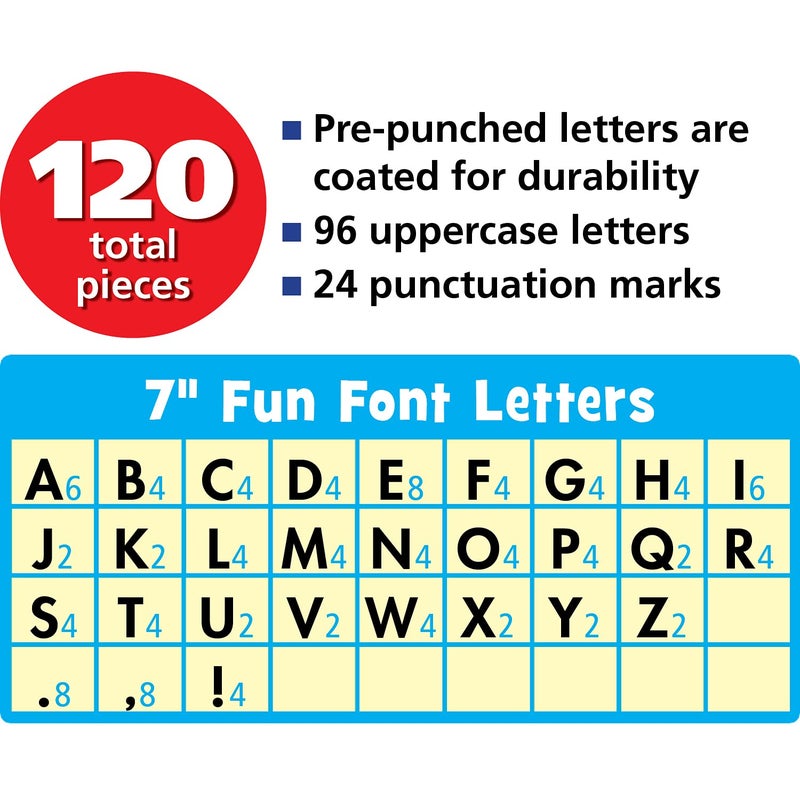 Teacher Created Resources Multi Bright Stitch 7" Fun Font Letters - Image 4