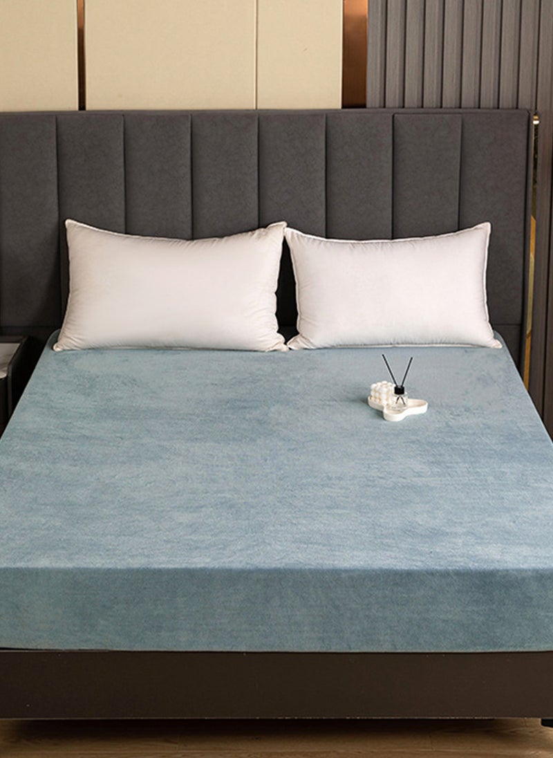 Sharpdo طقم سرير مكون من 3 قطع، طقم ملاءة مخملية سميكة، مع 2 غطاء وسادة، مناسب لسرير بطول 2 متر (200*220 سم) - Image 2