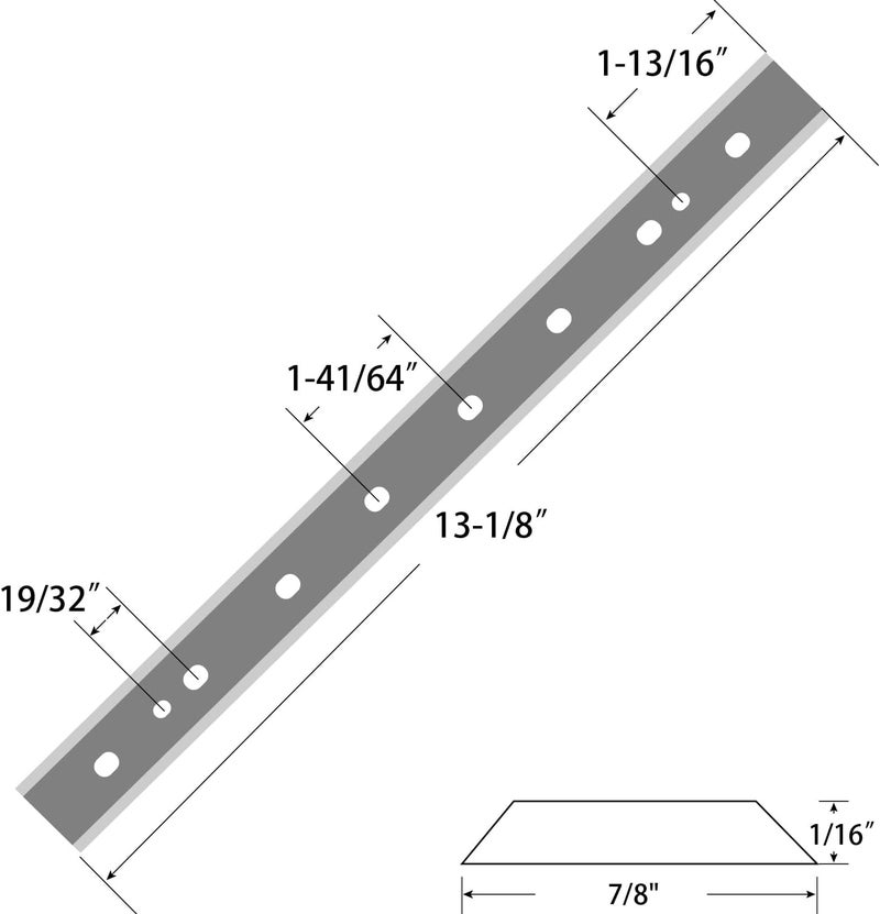 Asieg Tool HSS Planer Blades Knives for DeWalt DW735 7352 735X Thickness Planers with 13 Inch Replacement Heat Treated Double edge 1 Set (3 pcs) - Image 2