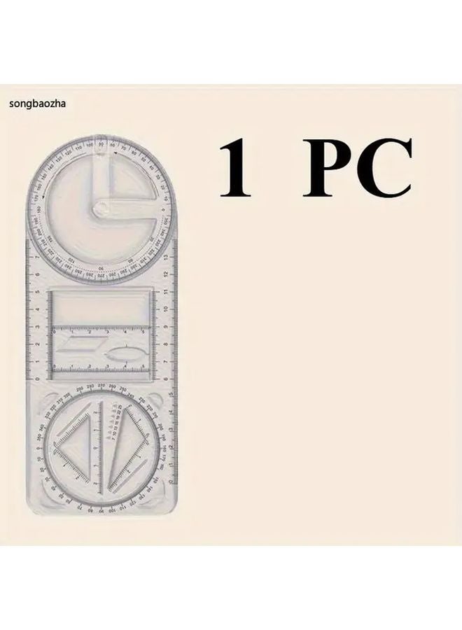 Multifunctional Geometric Ruler Math Drawing Tool Angle Measuring 1 Pack - Image 1