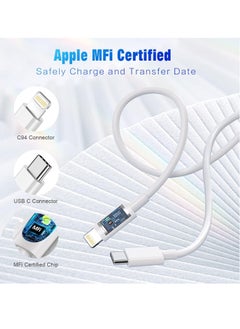 General USB C to Lightning Cable 3FT 2Pack [Apple MFi Certified], Power Delivery iPhone Cables Type C iPhone Charger Cord Fast Charging Compatible iPhone 14 13 12 11 Pro Max X XS XR 8 7 6s Plus SE  - Image 2