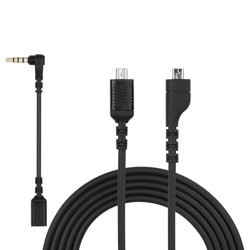 Weishan Arctis 3/5 Cable, Aux Cord Replacement for SteelSeries Arctis 3/5/7, Pro, Pro + GameDac Headset - Detachable Audio Cable, 5ft - Image 1
