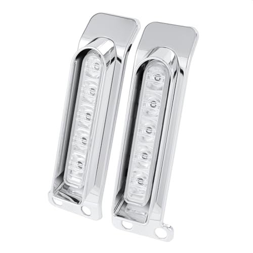Bravema Rear Fender Filler Panel Lights Saddlebag LED Inserts Support Auxiliary Light Fit for Harley Electra Glide Ultra Limited Road King Road Glide 20142024 Chromed Housing Transparent Lens - Image 1
