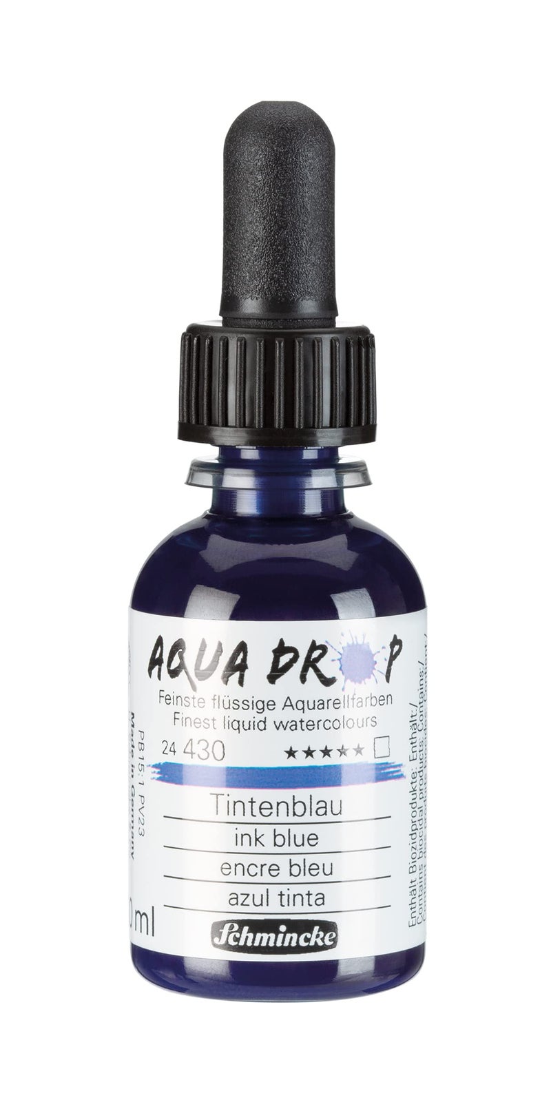 Schmincke Aqua Drop Ink Blue 30 ml - Image 1