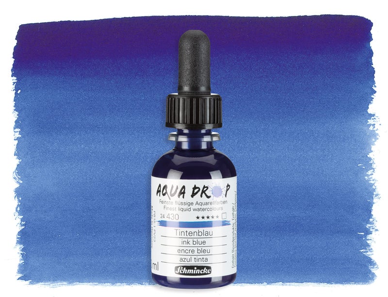 Schmincke Aqua Drop Ink Blue 30 ml - Image 2