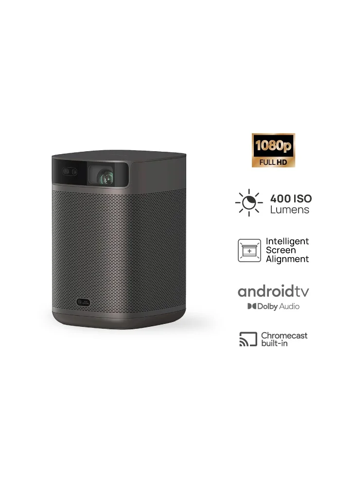 XGIMI Mogo 2 Pro | Full HD Portable Projector, 400 ISO Lumens, Up to 200" Screen Size, 2x 8W Dolby Audio, Androidtv, PowerBank Supported, for Home/Office/Camping - Space Grey