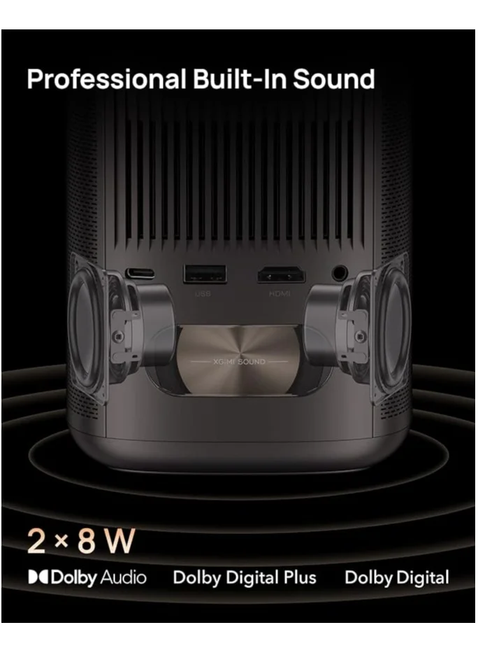 XGIMI Mogo 2 Pro | Full HD Portable Projector, 400 ISO Lumens, Up to 200" Screen Size, 2x 8W Dolby Audio, Androidtv, PowerBank Supported, for Home/Office/Camping - Space Grey