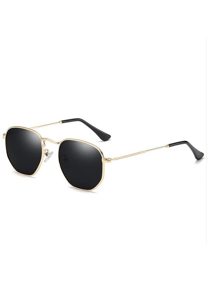 Polarized Sun Glasses for Men and Women, Classic Round Sunglasses, UV Protection Retro Vintage Shades Large Plastic Frame Sunnies ins new metal sunglasses anti-ultraviolet strong light big face slim sunglasses anti-radiation men and women